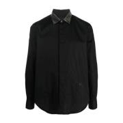 Formeel Shirt met Geborduurd Logo John Richmond , Black , Heren