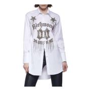 Logo Paillet Shirt voor Dames John Richmond , White , Dames