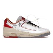 Retro Low Off-White White Red Sneakers Jordan , Red , Heren