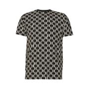 Zwart Katoenen T-Shirt Karl Lagerfeld , Black , Heren