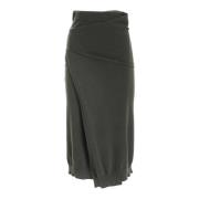 Groene Gedrapeerde Midi Rok Kenzo , Green , Dames