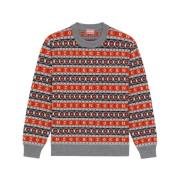 Reguliere Jacquard Sweatshirt in Rood Kenzo , Red , Heren