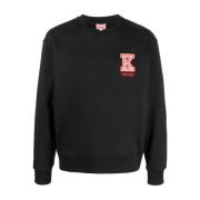 Zwarte Logo-Patch Sweaters Kenzo , Black , Heren