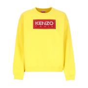 Gouden Sweater met Paris Logo Patch Kenzo , Yellow , Dames