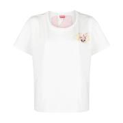 Grafische Print T-Shirt Kenzo , White , Dames