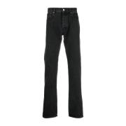 Slim-Cut Jeans met Vervaagd Effect Kenzo , Black , Heren