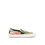 Multicolor Slip On Sneakers Kenzo , Green , Heren