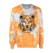 Tiger Tie-Dye Sweatshirt Kenzo , Orange , Heren