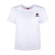 Klassiek Crest Logo T-shirt Kenzo , White , Dames