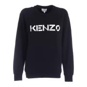 Klassieke Zwarte Logo Sweatshirt Kenzo , Black , Dames