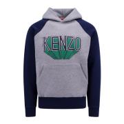 Grijze Katoenen Hoodie voor Heren Kenzo , Gray , Heren