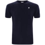 Edwing Ronde Hals T-Shirt K-Way , Blue , Heren