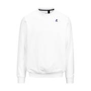 Poly Sweatshirt Upgrade Klassiek Crewneck Stijl K-Way , White , Heren