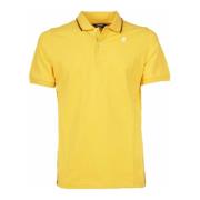 Gele Slim-Fit Polo Shirt K-Way , Yellow , Heren