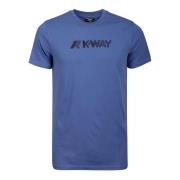 T-Shirt, Klassieke Stijl K-Way , Blue , Heren