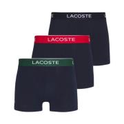 3-Pack Comfortabele Boxershorts met Elastische Tailleband Lacoste , Bl...