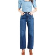 Ribcage Enkel Jeans Levi's , Blue , Dames