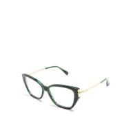 Groene Optische Frame Stijlvol en veelzijdig Max Mara , Green , Dames