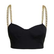 Sleeveless Crop Top Michael Kors , Black , Dames