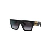 Zwarte zonnebril met originele hoes Miu Miu , Black , Dames