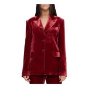 Lange fluwelen jas Moschino , Red , Dames