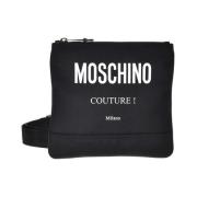 Zwarte tassen met stijl Moschino , Black , Heren
