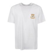 Speelse Teddy Bear Patch T-Shirt Moschino , White , Heren