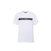 Stijlvolle Heren T-Shirt van Katoen Moschino , White , Heren
