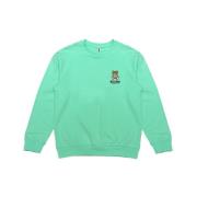 Groene Teddy Logo Sweatshirt Moschino , Green , Heren