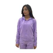 Luxe Zip-Through Sweatshirt Moschino , Purple , Dames
