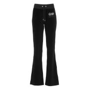 Zwarte Flared Broek van Velvet Moschino , Black , Dames