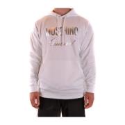 Lavendel Hoodie Moschino , White , Heren