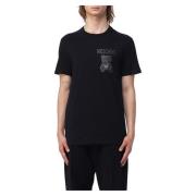 Stijlvolle Heren T-Shirt Moschino , Black , Heren
