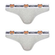 Merkstring 2-pack Moschino , Gray , Dames