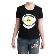 Zonnige Print T-shirt Moschino , Black , Dames