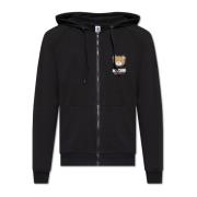 Versierde hoodie Moschino , Black , Heren