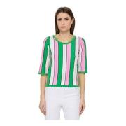 Gestreept T-shirt met korte mouwen Moschino , Green , Dames