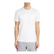 Effen Logo Teddy Bear T-shirt Moschino , White , Heren