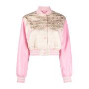 Witte Jas met Streepdetail Moschino , Multicolor , Dames
