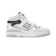 Witte High-Top Sneakers met Grijze en Zwarte Details New Balance , Whi...