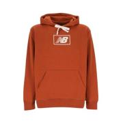 Hoodie met Voorprint New Balance , Orange , Heren