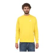 Gele Crewneck Sweater met Iconisch Logo Nike , Yellow , Heren