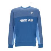 Air Brushed-Back Crewneck Sweatshirt Nike , Blue , Heren