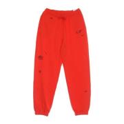 Highrise Fleece Jogger in Chili Rood/Zwart Nike , Red , Dames