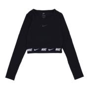 Sportswear Crop Tape Longsleeve Top Nike , Black , Dames