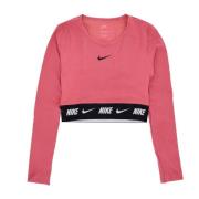 Crop Tape Longsleeve Top Nike , Pink , Dames