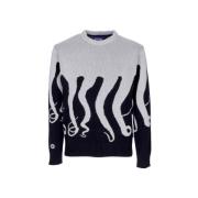 Sweatshirt Octopus , Gray , Heren