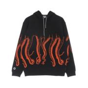 lichtgewicht hoodie Octopus , Black , Heren