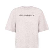 Grijze Rhinestone T-shirts en Polos Paco Rabanne , Gray , Dames