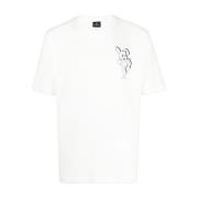 Wit Konijn-Print Biologisch Katoenen T-Shirt Paul Smith , White , Here...